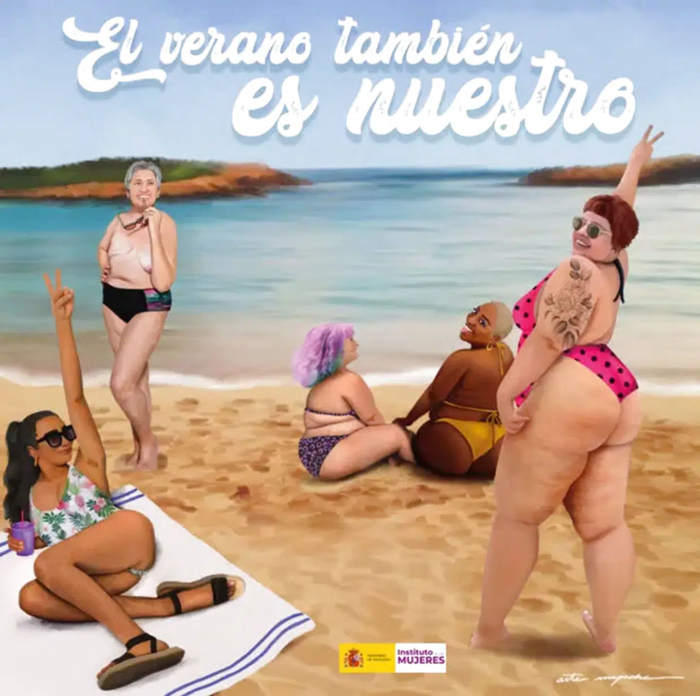 Det spanske ligestillingsministeriums kampagne for en sommer uden bodyshaming på landets velbesøgte strande blev i første omgang vel modtaget. Så gik alt galt.