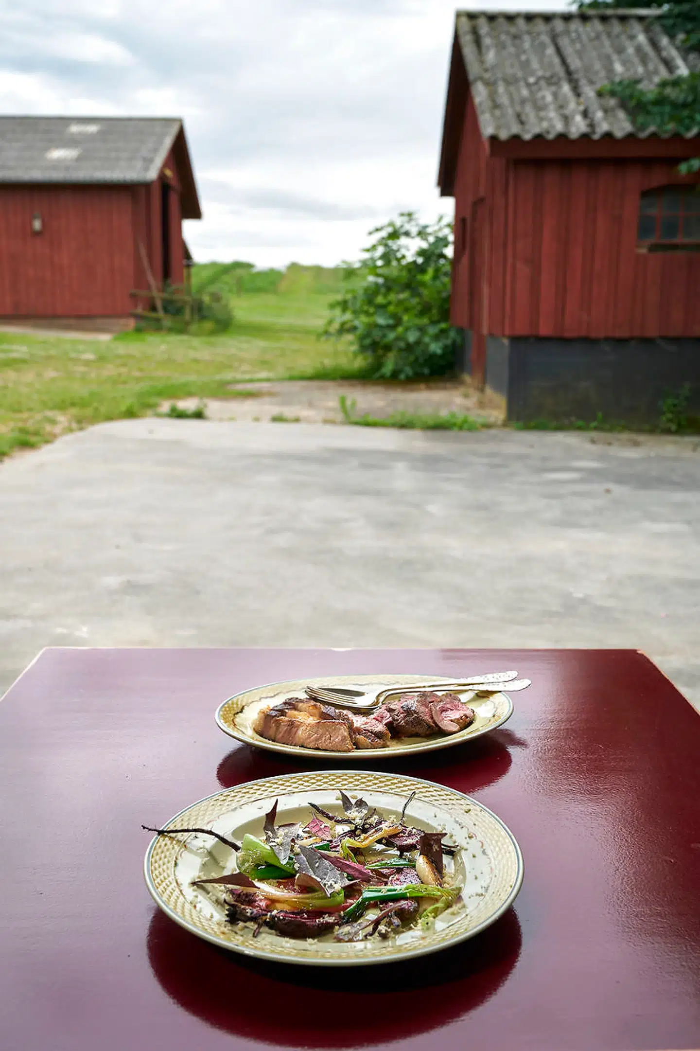 Svineryg med garni