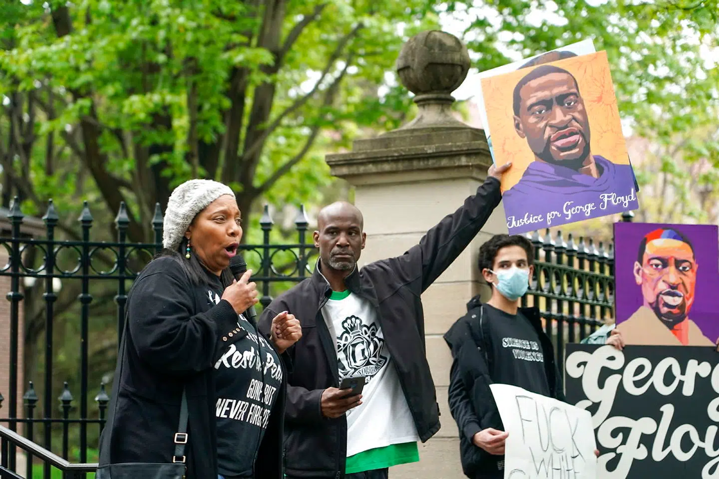Arkivfoto: Der blev her holdt en tale ved toårsdagen for drabet på George Floyd.