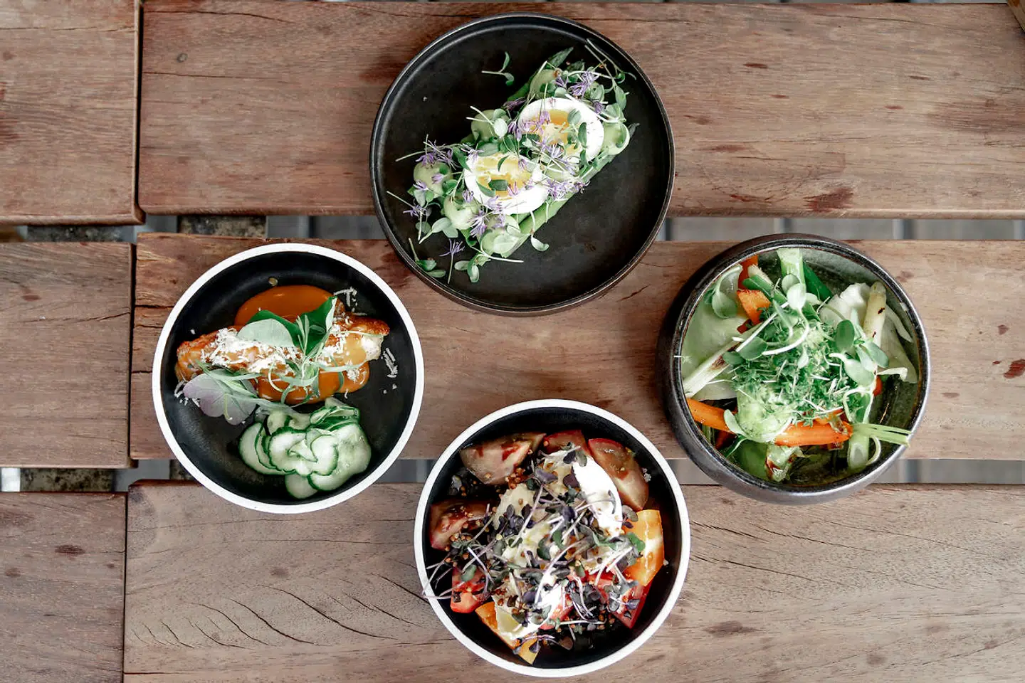 De fire »småretter« var alle skarpt tilberedt med gode råvarer, og der var nok til to sultne personer.