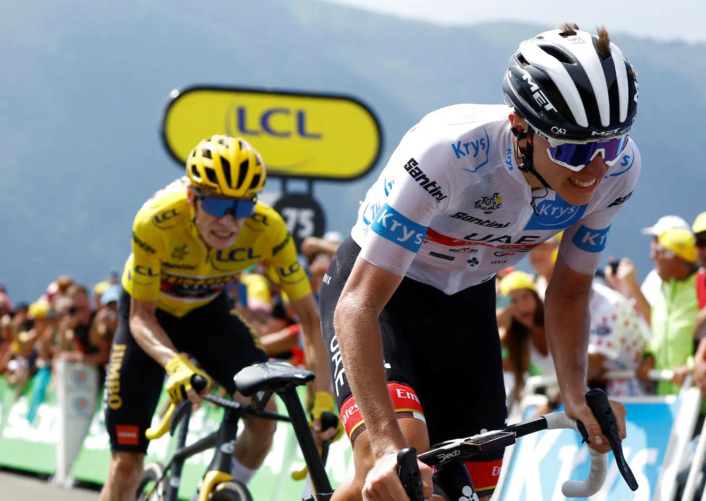 Beholder Jonas Vingegaard den gule trøje? Eller må han se sig slået af slovenske Tadej Pogacar? Det vil dagens 18. etape vise.