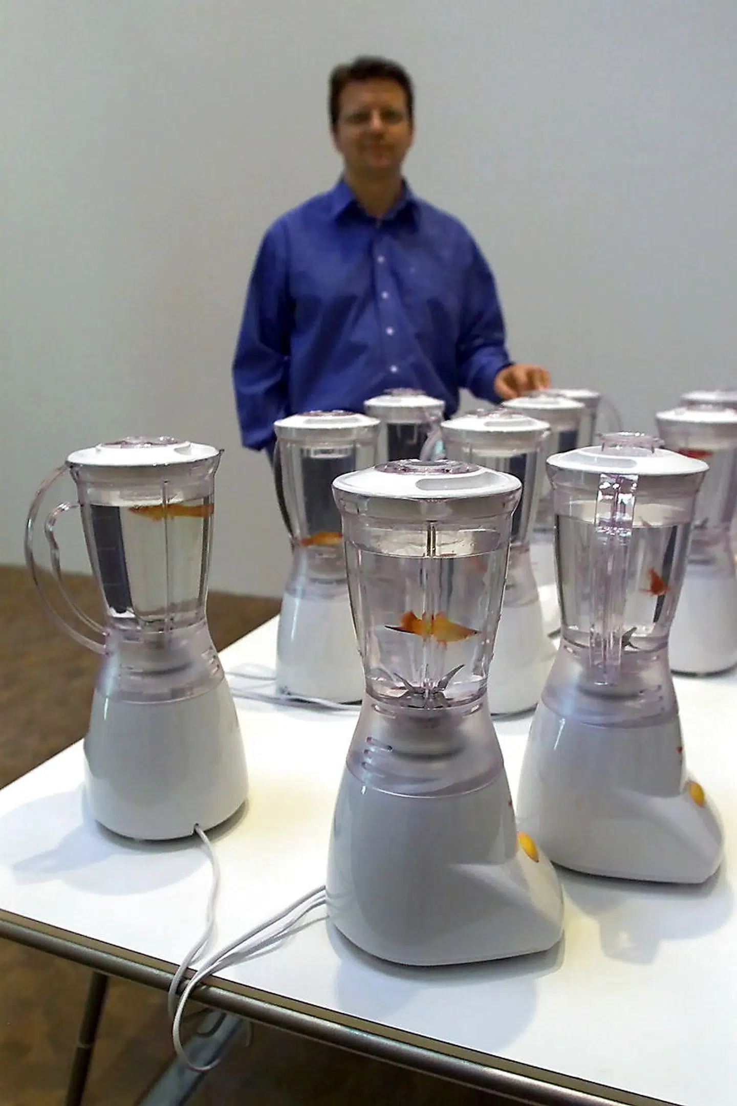 Kunstneren Marco Evaristti udstillede i 2000 de meget omtalte guldfiskeblendere. Arkivfoto: Palle Hedemann/Ritzau Scanpix