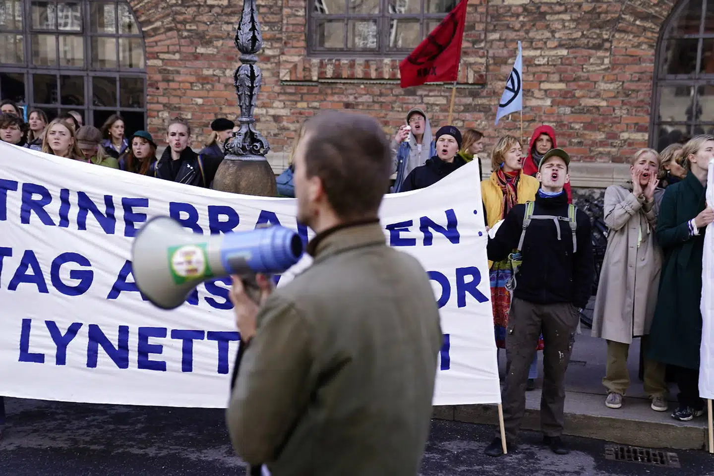 Demonstration mod Lynetteholmen i Prins Jørgens Gård på Christiansborg i København, torsdag den 12. maj 2022 (arkivfoto).