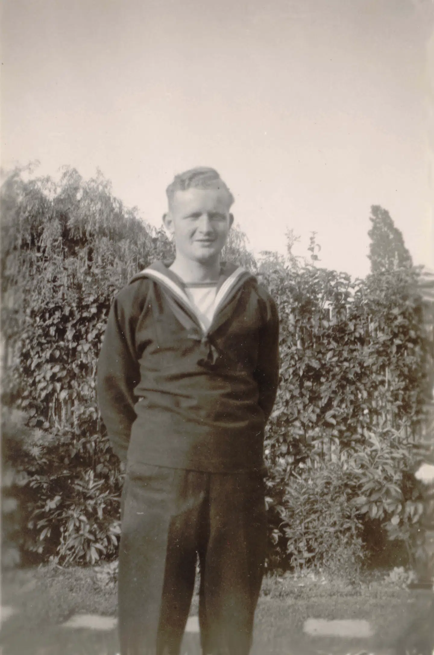 Dines Bogøs arkiv omfatter ogfså dette fotografi af Flammen (Bent Faurschou Hviid) som ung marinesoldat.