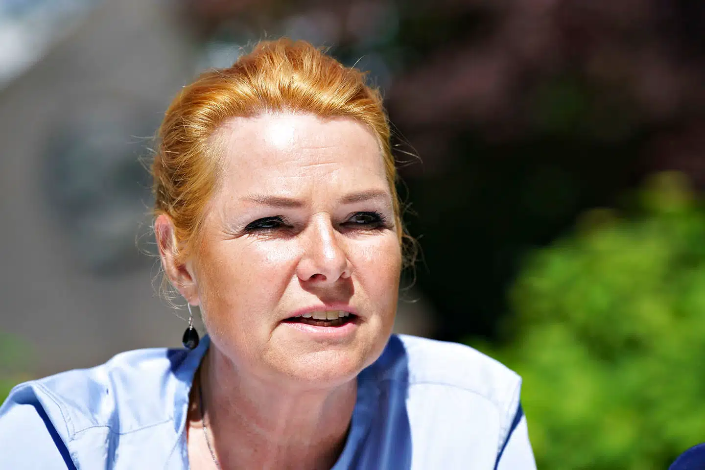 Inger Støjberg mødte pressen på Hvidsten Kro i Spentrup, torsdag den 23. juni, da hun lancerede Danmarksdemokraterne.