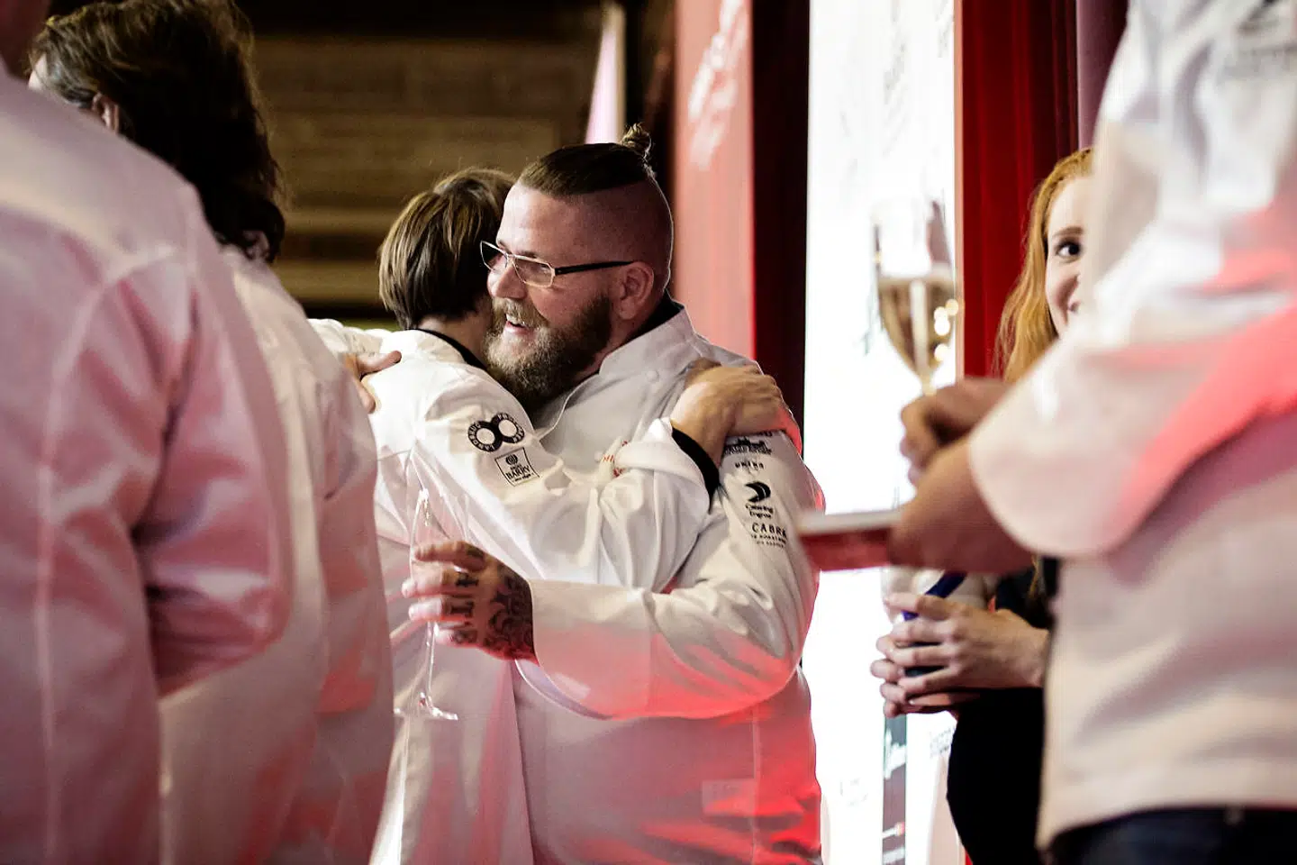 Eric Vildgaard fra restaurant Jordnær til Michelin uddelingen i 2018 på Rådhuset i København.