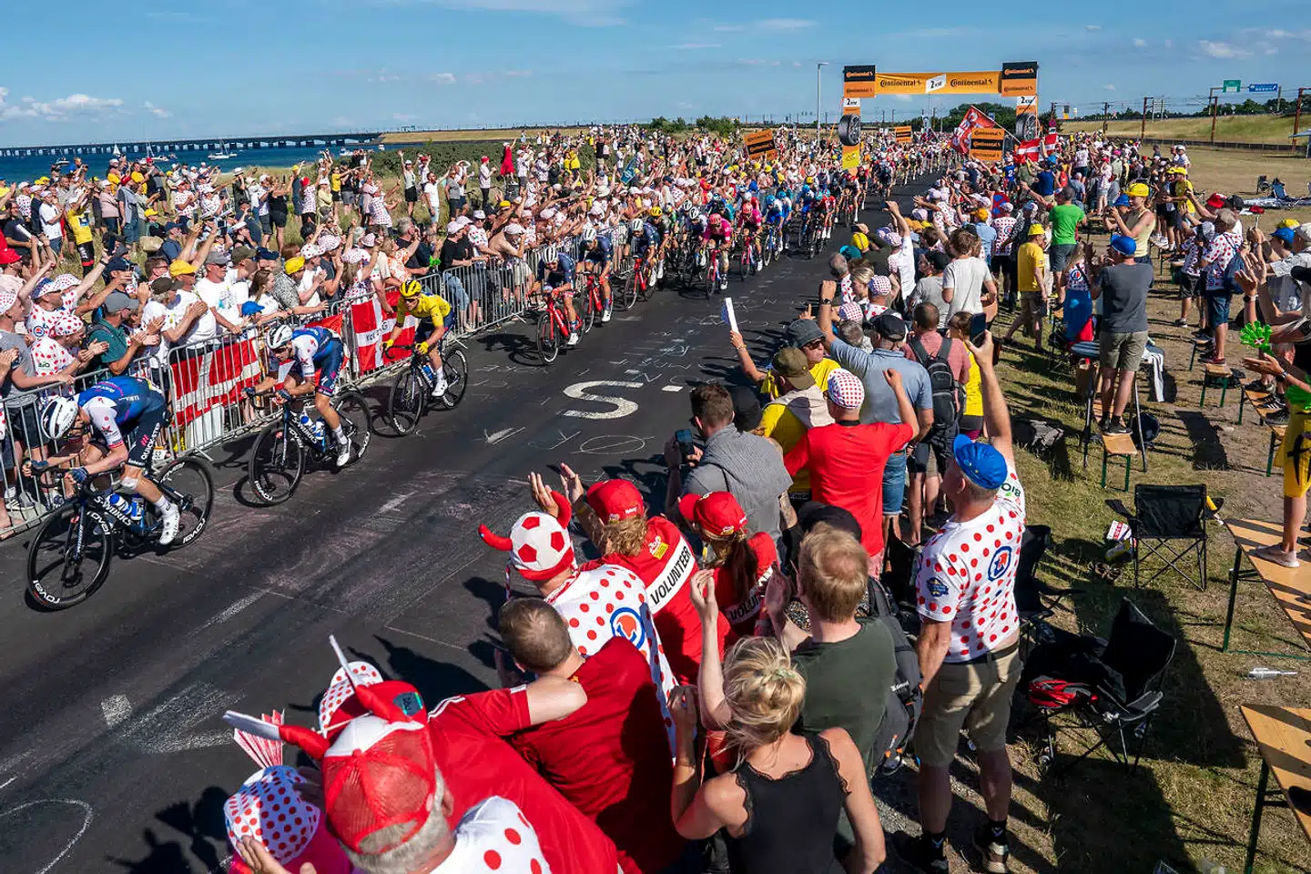 Tilskuere ved lørdagens etape fra Roskilde til Nyborg.