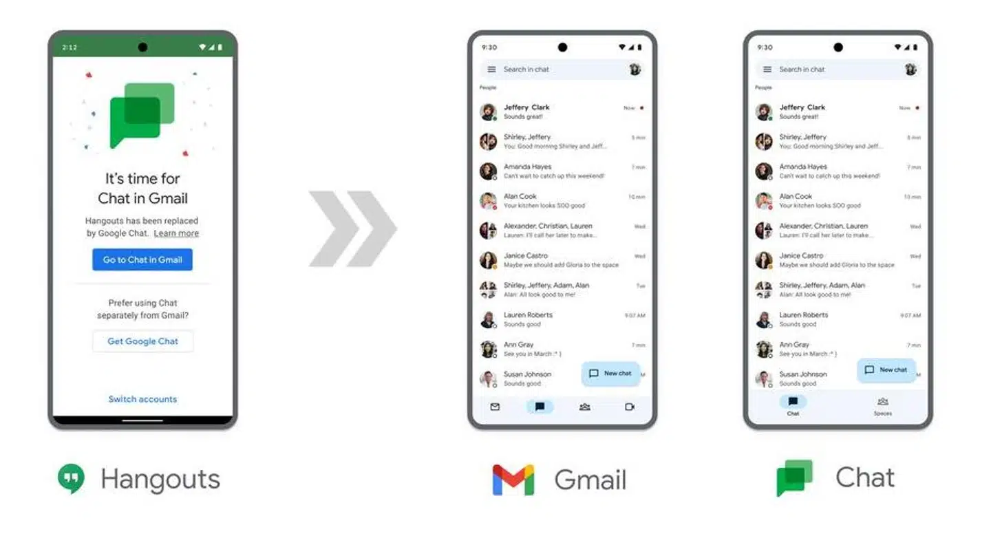 Google lukker Hangouts senere i år. I stedet kan brugerne fortsætte med chatfunktionen, der findes som en del af Gmail-tjenesten eller som en separat mobilapp.