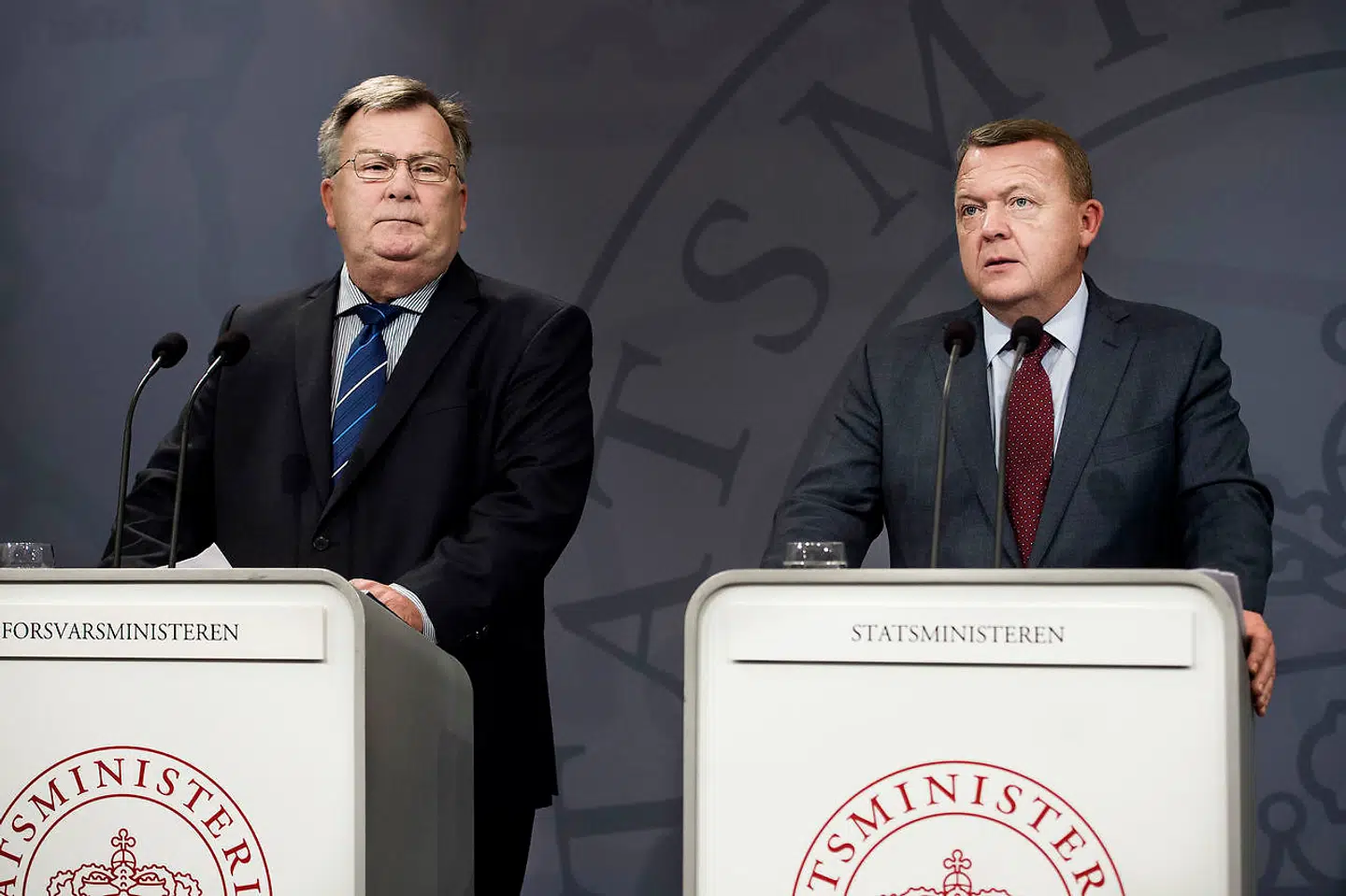 Lars Løkke Rasmussen var statsminister og Claus Hjort Frederiksen var forsvarsminister, da Løkke i 2019 smed en politisk bombe af de helt store. Arkivfoto: Liselotte Sabroe/Ritzau Scanpix