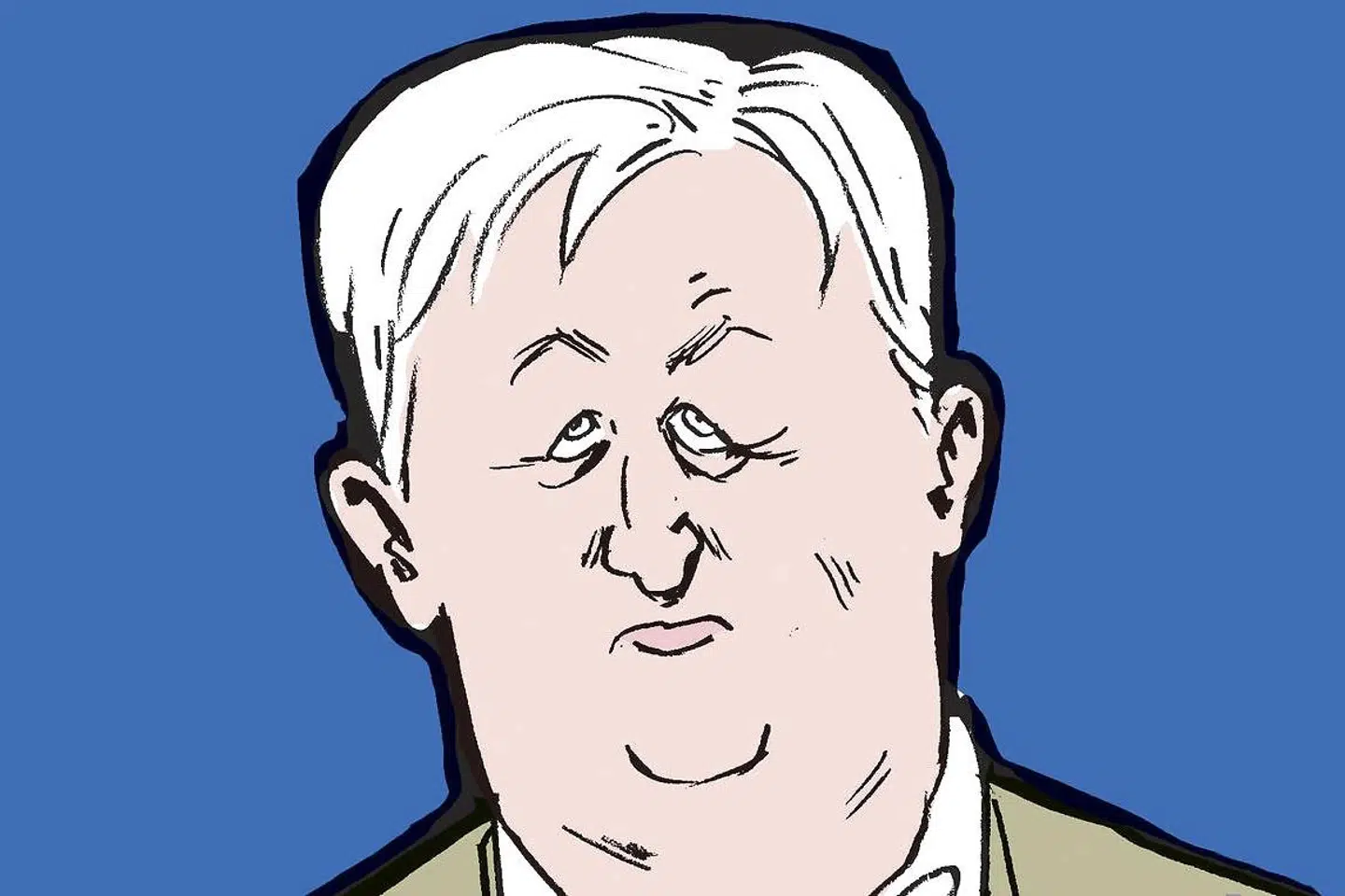 Hans Hauge. Tegning: Claus Bigum