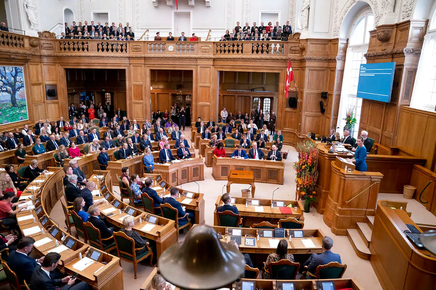 To folketingspolitikere stemte som de eneste imod en handlingsplan mod partnerdrab på kvinder. Fotoet er fra Folketingets åbning i 2021.