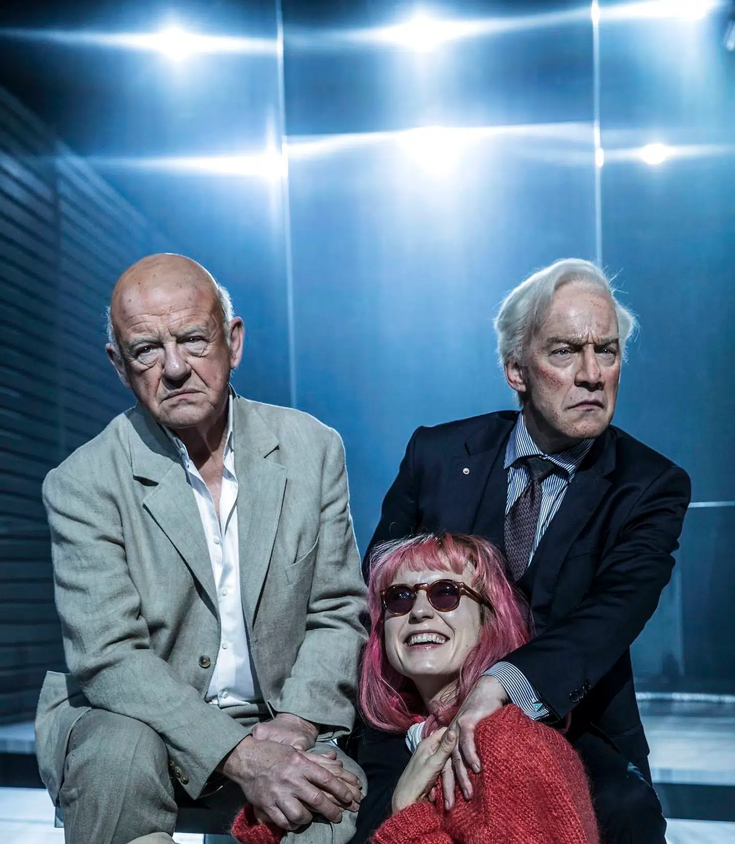 Med Henning Jensen og Amanda Collin i "Møller og Larsen" .