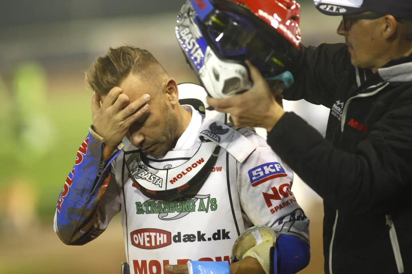 Nicki Pedersen kom slemt til skade, da han søndag styrtede i en løb i Polen, melder polske medier. (Arkivfoto) Sportxpress/Ritzau Scanpix