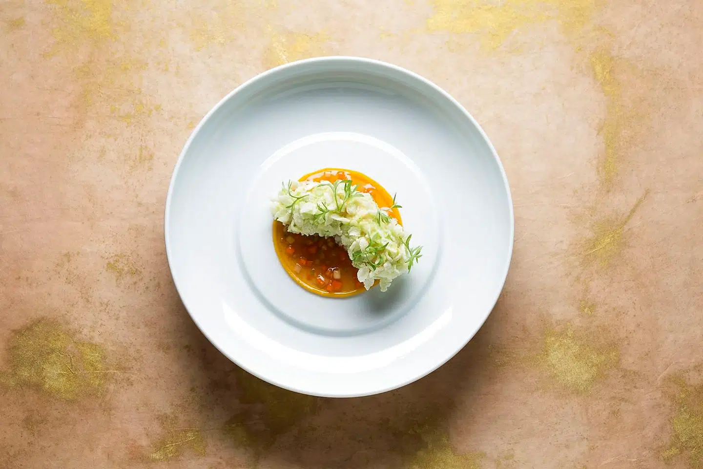 Tims Raues signaturret fra 2003, Jomfruhummer med wasabi.