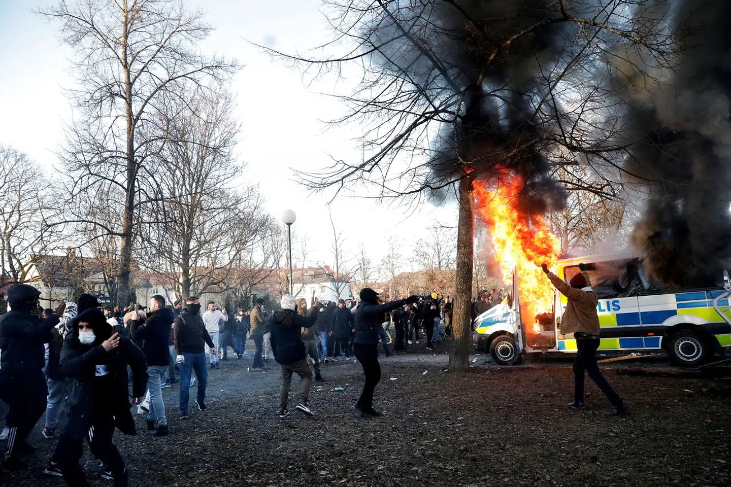 I påsken var der mere voldsomme optøjer, da Rasmus Paludan var i Sverige i påsken.