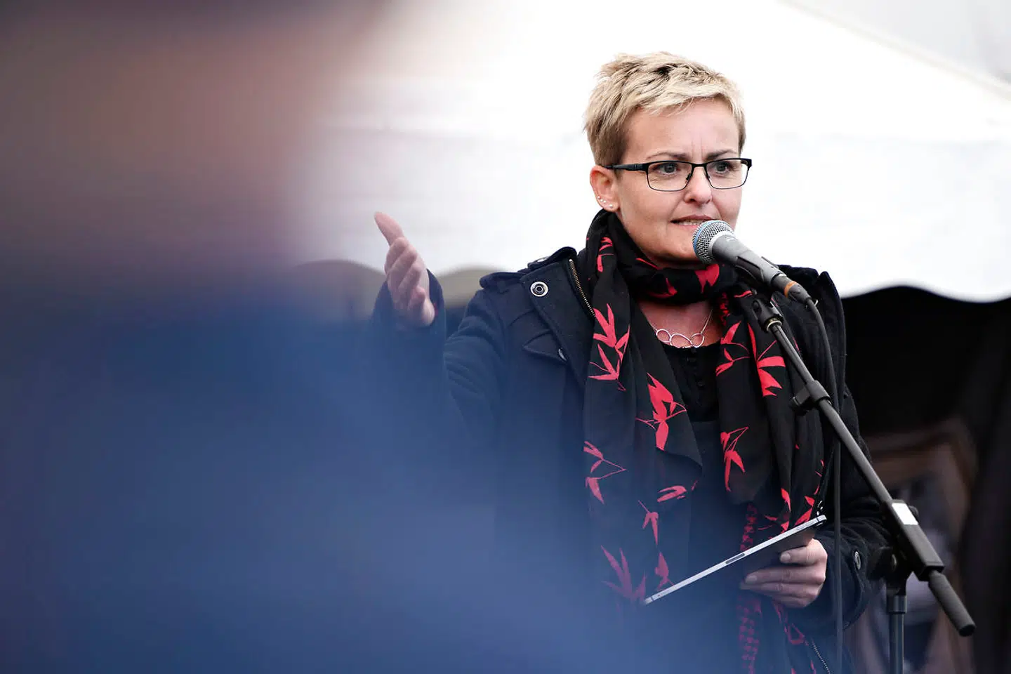 Børne- og undervisningsminister Pernille Rosenkrantz-Theil (S) fotograferet til 1. maj-tale.