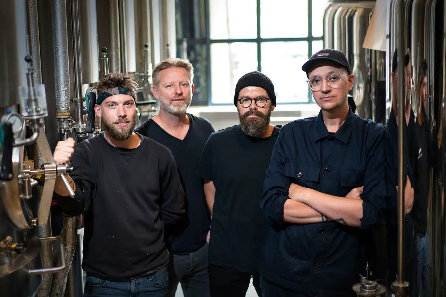 Folkene bag det nye bryggeri har alle erfaring fra branchen, men ønskede at starte noget selv. Fra venstre Nickolai Vest, Thomas Tornøe Knudsen Dalager, Jesper Larsen og Jakob Printzlau.
