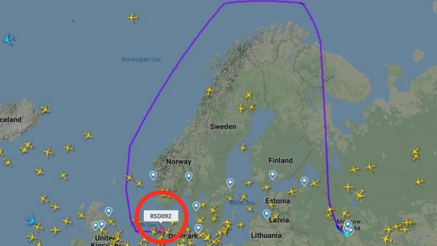 Russisk fly på vej til København – skal hente udviste diplomater.