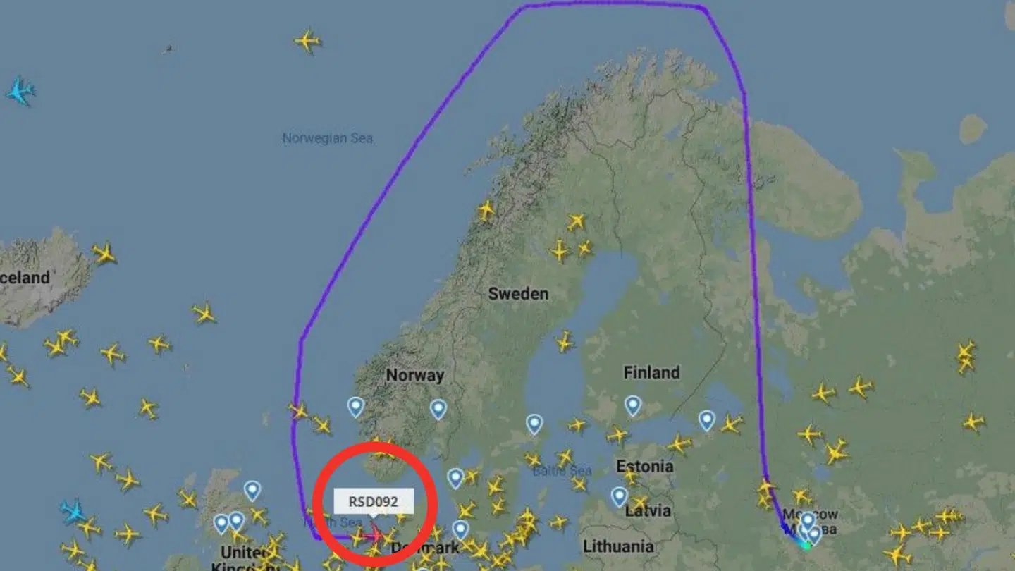 Russisk fly på vej til København – skal hente udviste diplomater.