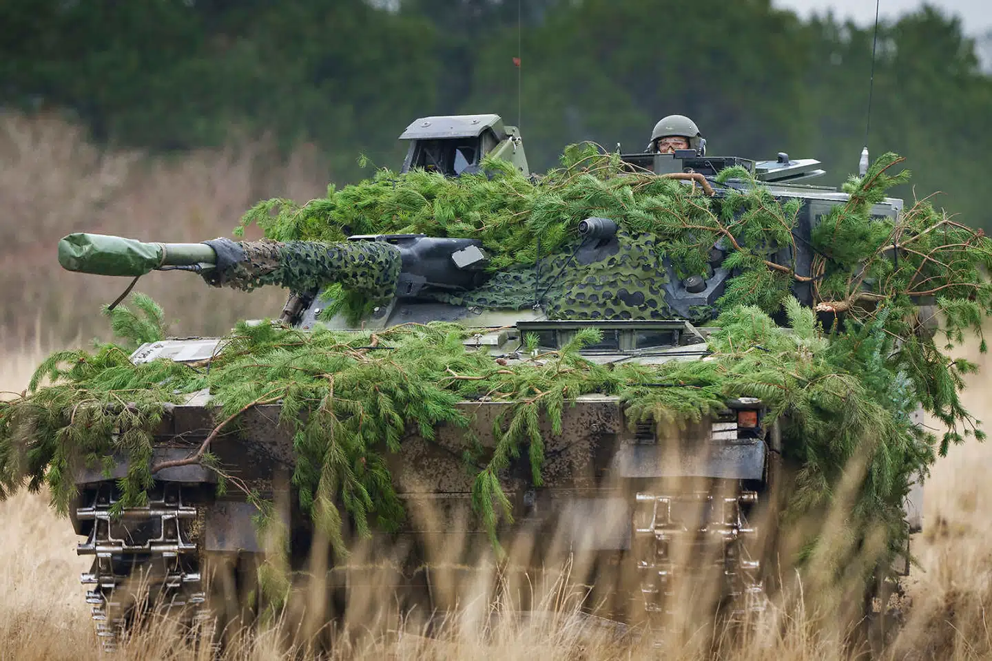 Bataljonen, som snart står til udsendelse til Letland, under træning i Oksbøl-lejren tidligere på året.