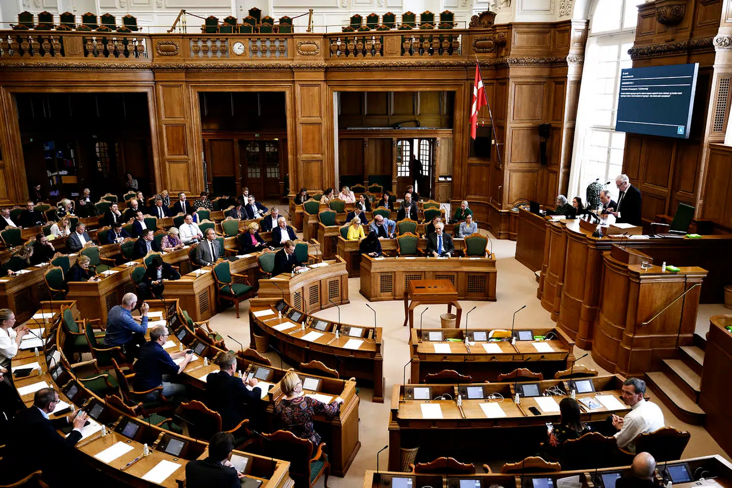 Tirsdag var der møde i Folketingssalen. Arkivfoto.