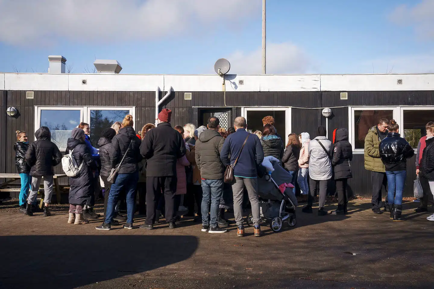 Ukrainske flygtninge bliver indkvarteret i Center Dokkedal 15. marts 2022. Køns- og aldersfordelingen viser, at størstedelen af de ukrainske flygtninge, der er kommet til Danmark, er kvinder og børn.