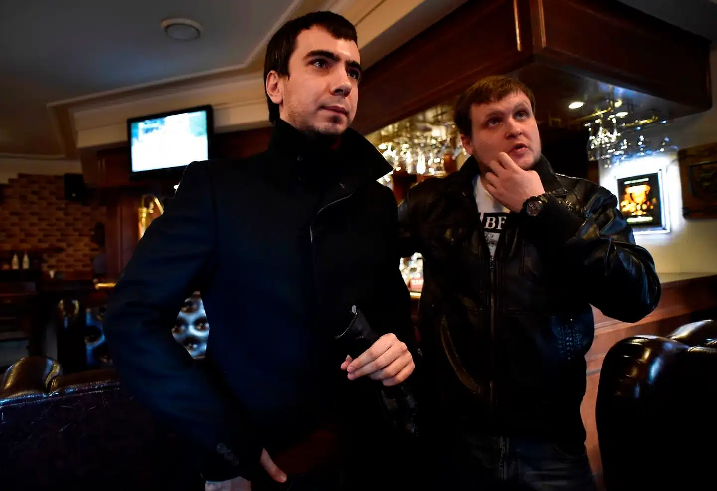 Den russisiske satireduo Vladimir »Vovan« Kuznetsov og Alexei »Lexus« Stolyarov under et interview i 2016.