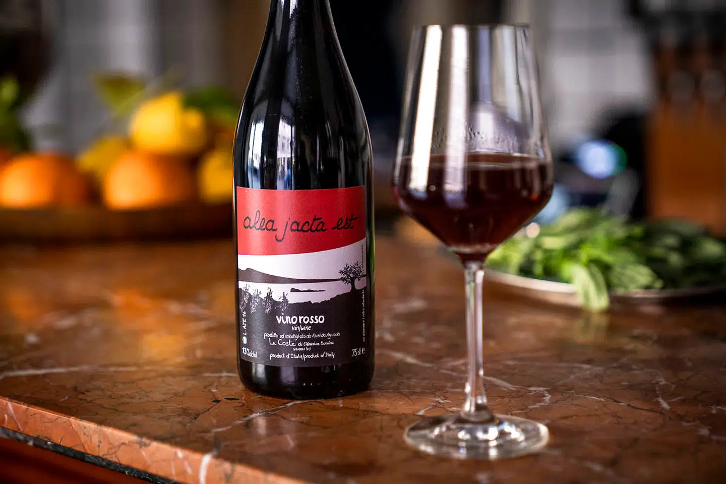 Spændende vin på den aromatiske drue aleatico, Alea Jacta Est fra Le Coste.