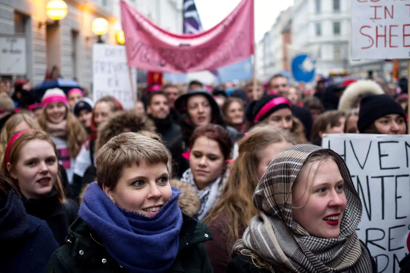 Sådan så det ud, da kvindernes kampdag udfoldede sig i de københavnske gader i 2017.
