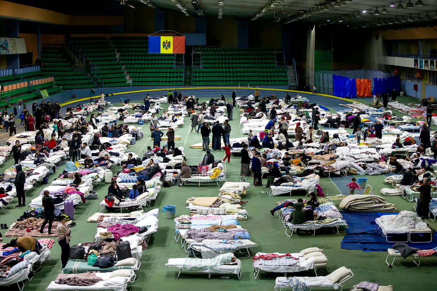 Ukrainske flygtninge i Chisinau, Moldova.