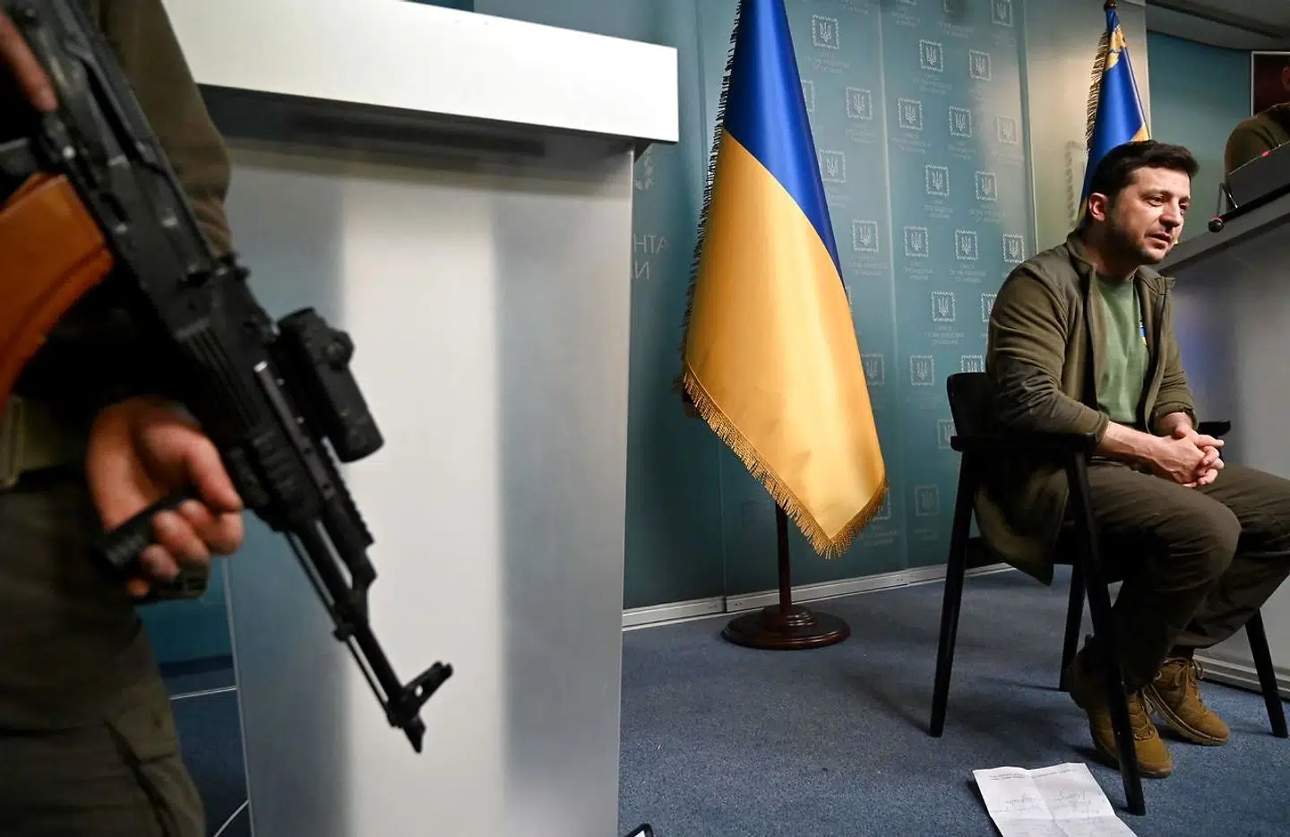 Putin har ikke opnået, hvad han i sidste ende ønskede. Tværtimod har han samlet Ukraine om Europa, skriver Sergiy Sydorenko. Her holder Ukraines præsident, Volodymyr Zelenskyj, pressekonference 3. marts.