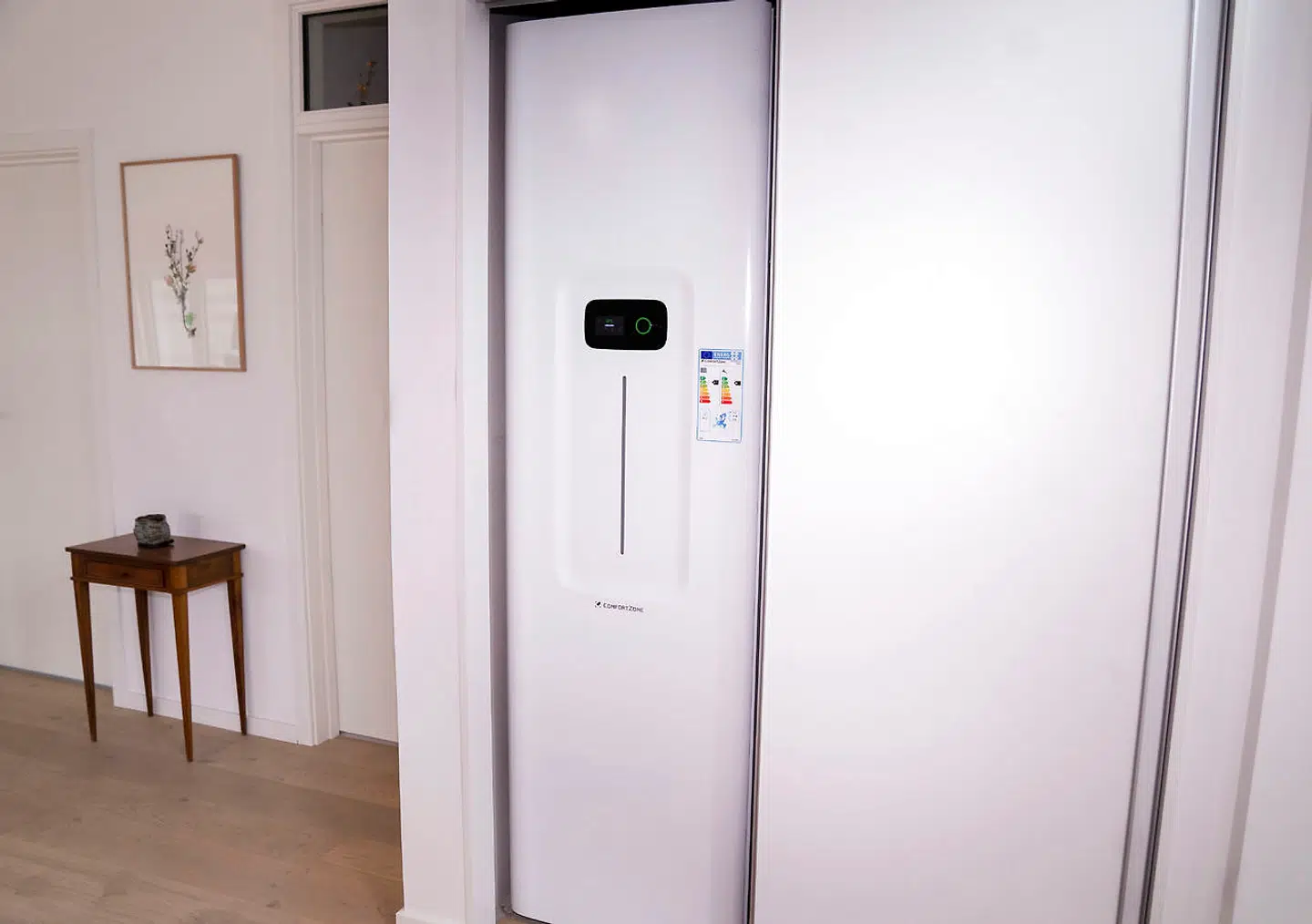 Varmepumpe i et privat hjem.