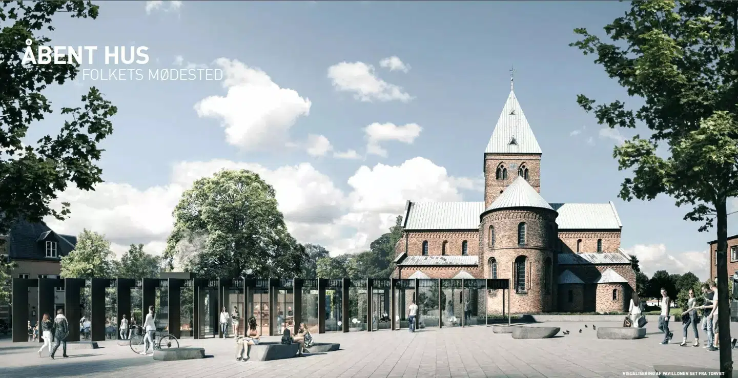 Her en af de visualiseringer, der har været vist tidligere. Visualisering: Gottlieb Paludan Architects