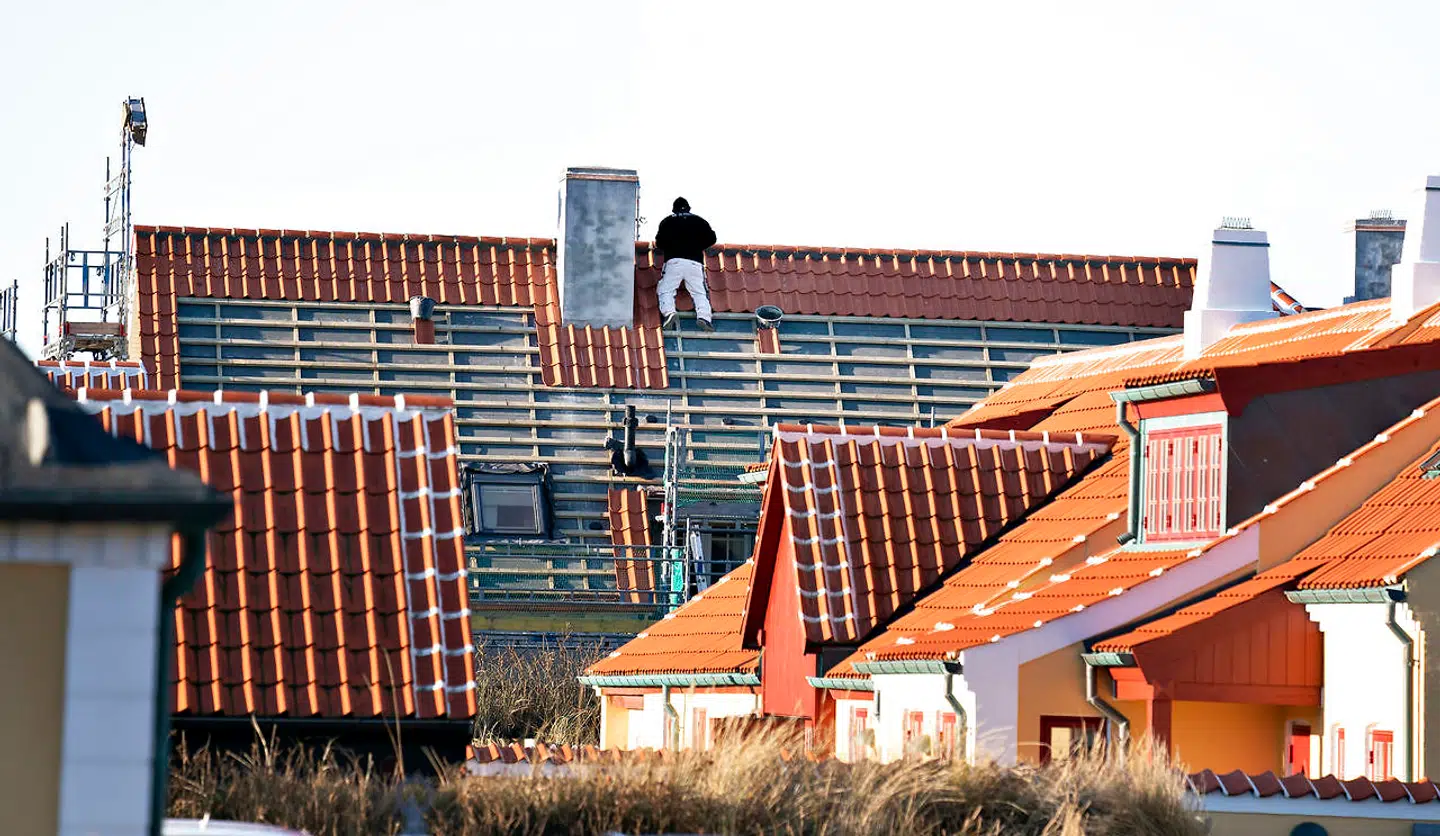 De danske virksomheders tro på fremtiden stiger fra januar til februar. Optimismen er ikke mindst stor i byggeriet. Konjunkturbarometeret for byggeriet er det højeste i 15 år. Arkivfoto: Henning Bagger/Ritzau Scanpix
