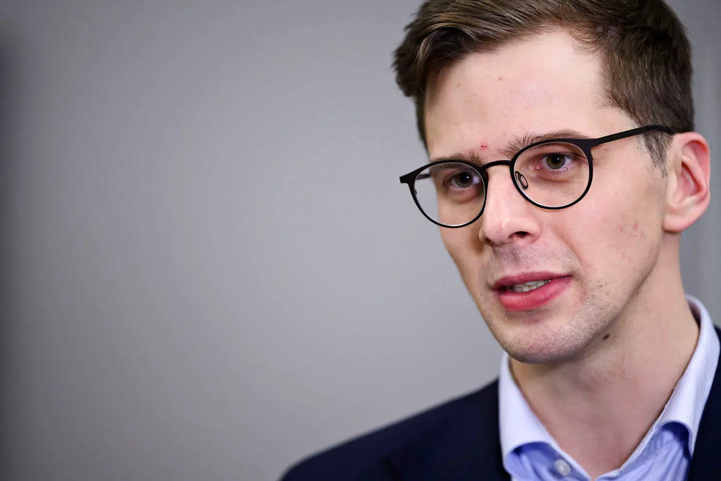 Alex Vanopslagh (LA), da Venstre, Konservative, Nye Borgerlige og Liberal Alliance holder doorstep om, hvorfor de ikke er med i den netop præsenterede reformpakke, på Christiansborg i København, fredag den 21. januar 2022.. (Foto: Philip Davali/Ritzau Scanpix)