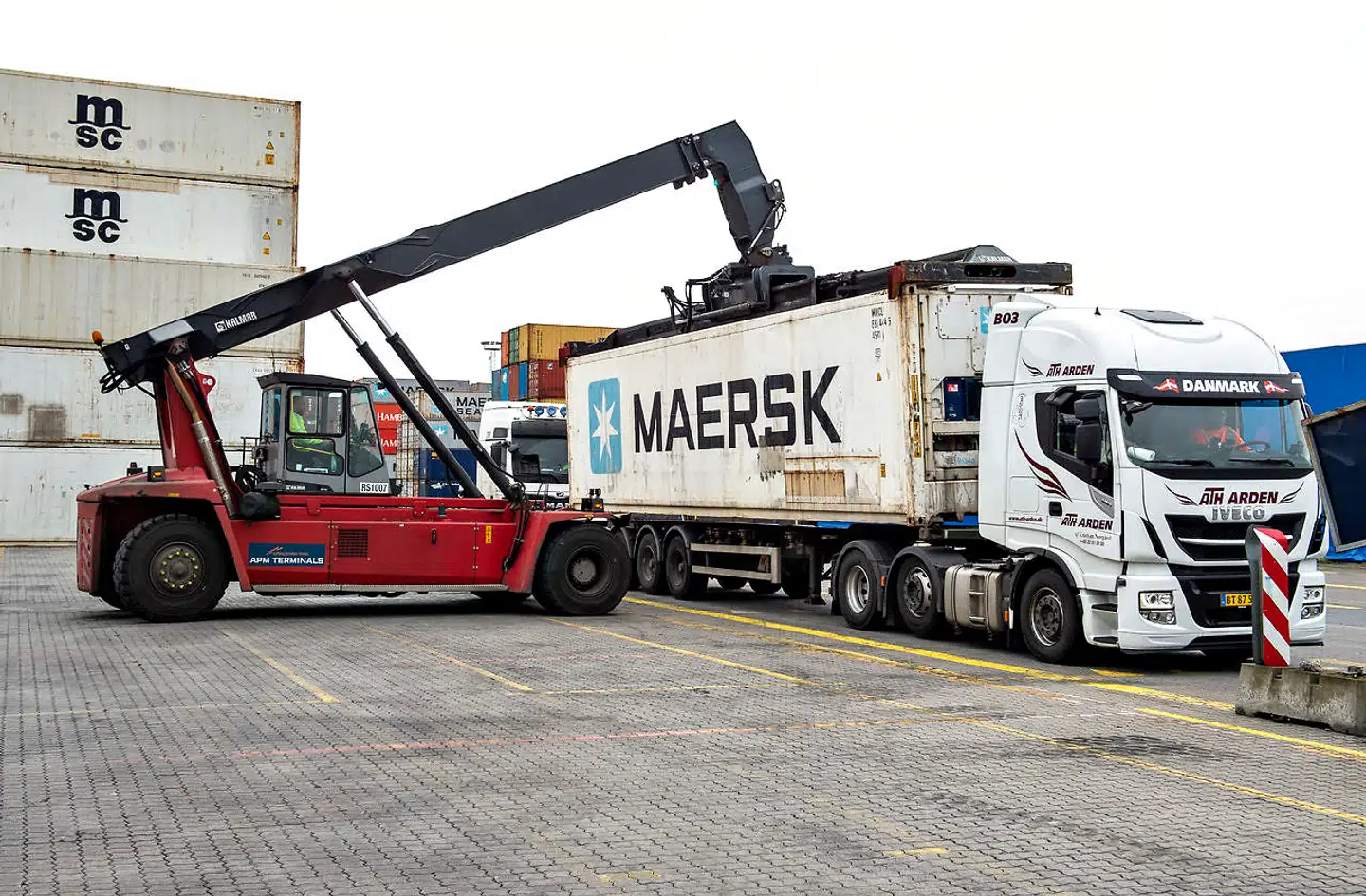Mærsk møder nu, efter at virksomheden er begyndt at udvide sin transportforretning på landjorden, helt usædvanligt kritik fra konkurrenter. Billedet er fra Aarhus Havn.