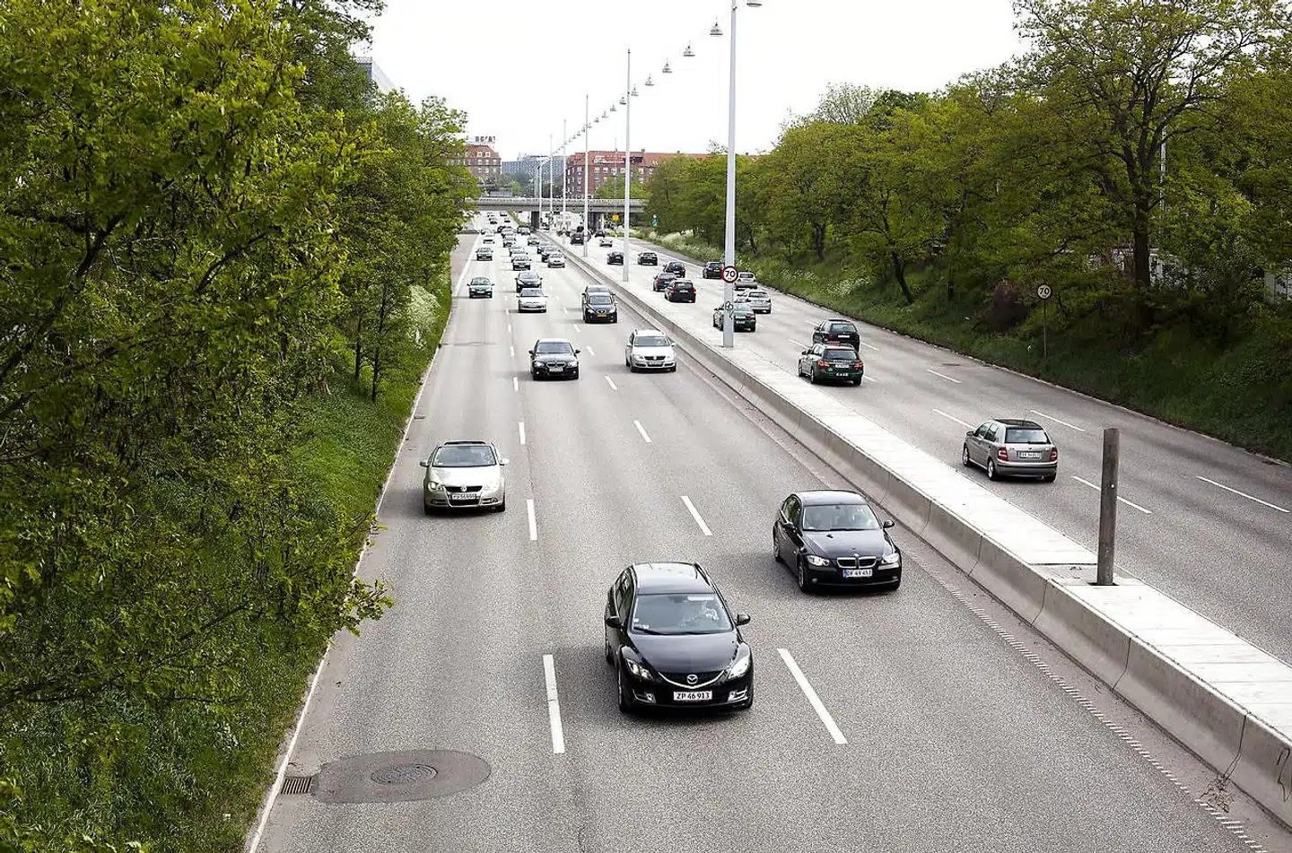 Ifølge Københavns Kommune var der i 2019 cirka 85.000 køretøjer om dagen på Helsingørmotorvejen. Arkivfoto: Niels Ahlmann Olesen