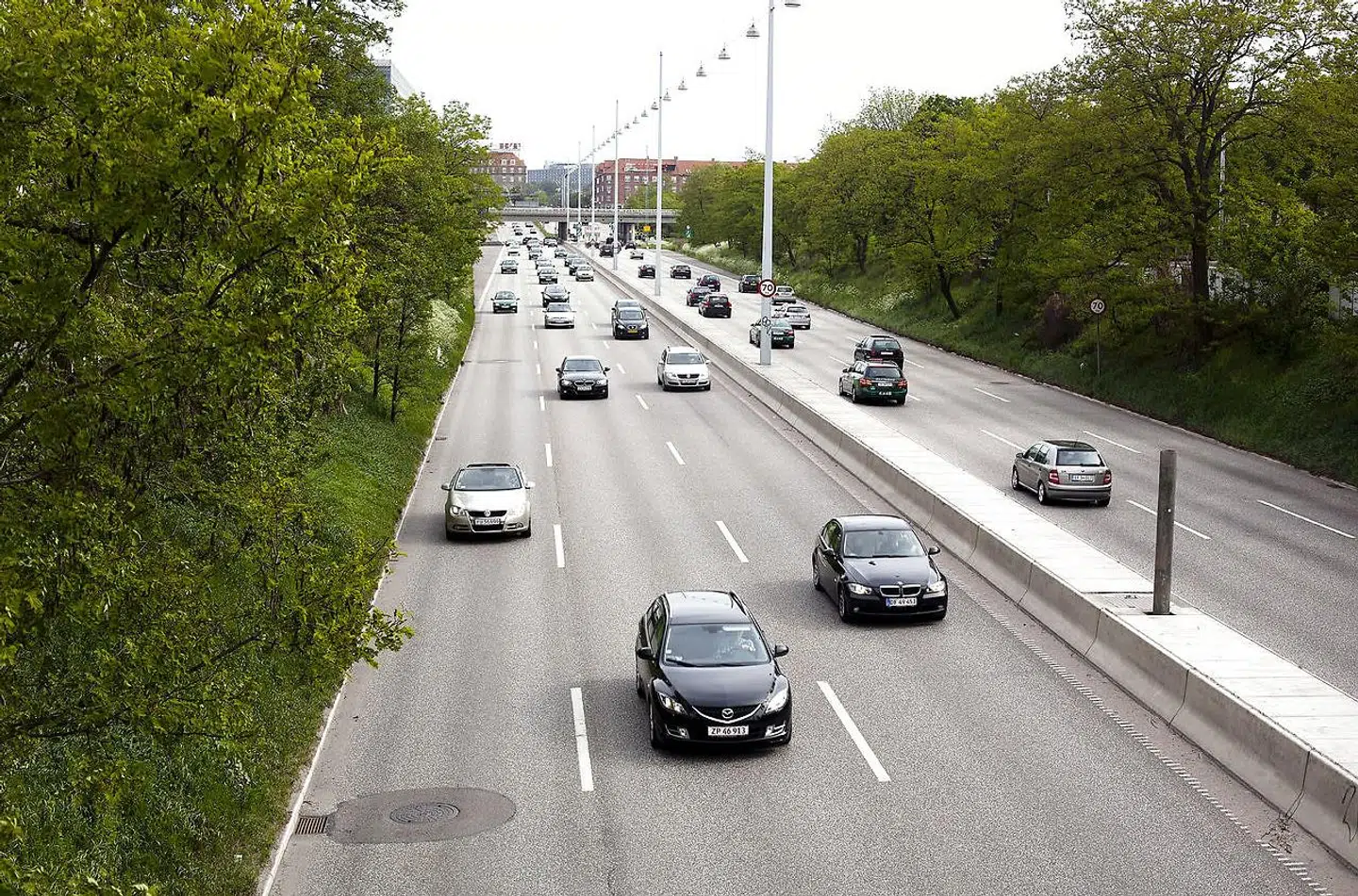 Ifølge Københavns Kommune var der i 2019 cirka 85.000 køretøjer om dagen på Helsingørmotorvejen. Arkivfoto: Niels Ahlmann Olesen
