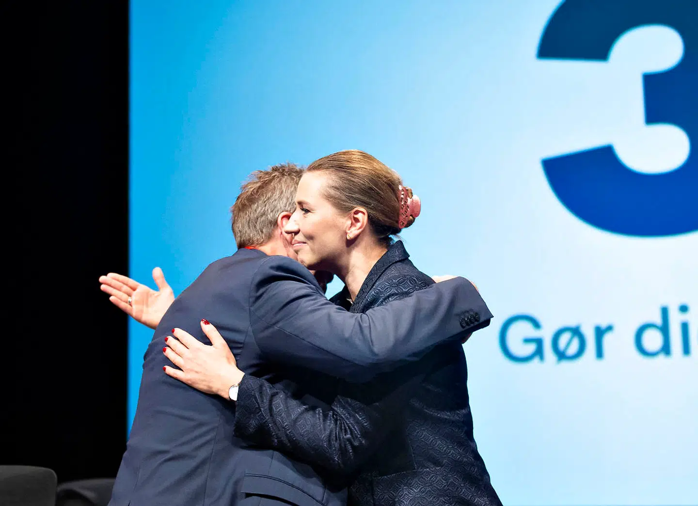Da alt endnu gik godt for Per Christensen. Her sammen med statsminister Mette Frederiksen efter hans tale ved 3Fs kongres i Aalborg Kongres og Kulturcenter i september 2019.
