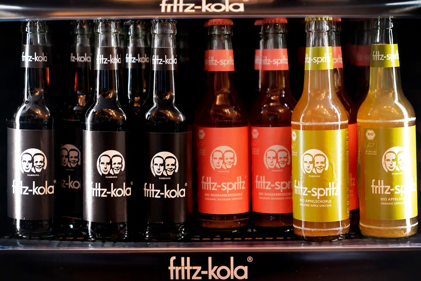 Den tyske læskedrik 'Fritz-kola' er allerede en kending i København – og selvfølgelig også her.