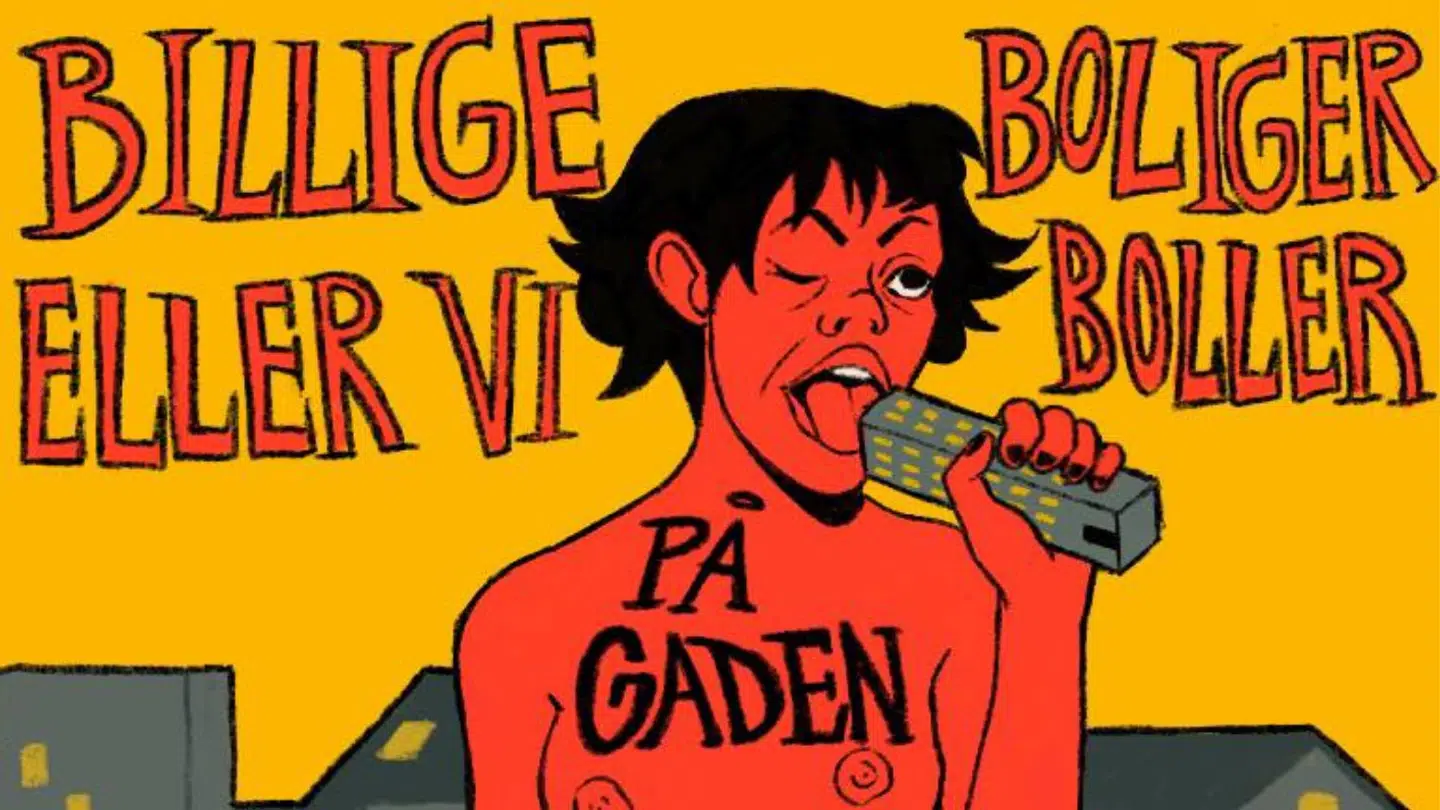 En plakat har vakt debat blandt borgere i Helsingør, der er uenige om, hvad de tænker om motivet. Den hænger i bybilledet i København, Helsingør, Aarhus, Odense, Vejle og Svendborg. Privatfoto fra Socialistisk Ungdomsfront, SUF