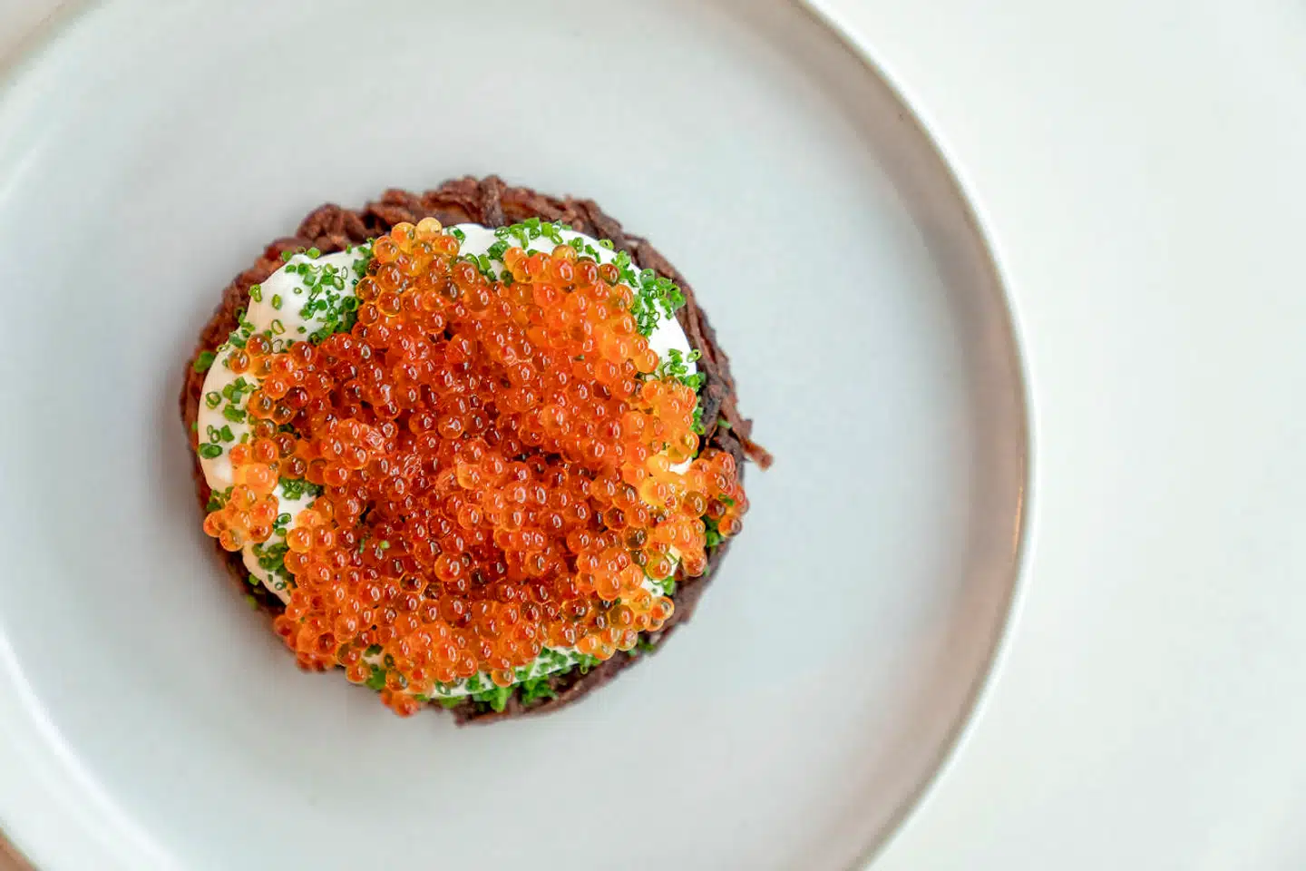Rösti med ørredrogn.