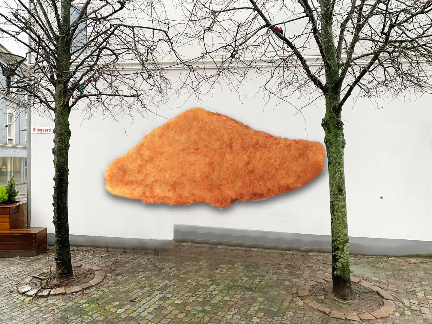 Torben Ribes animerede skitse af den fiskefilet, som skal op i Aabenraas midtby.