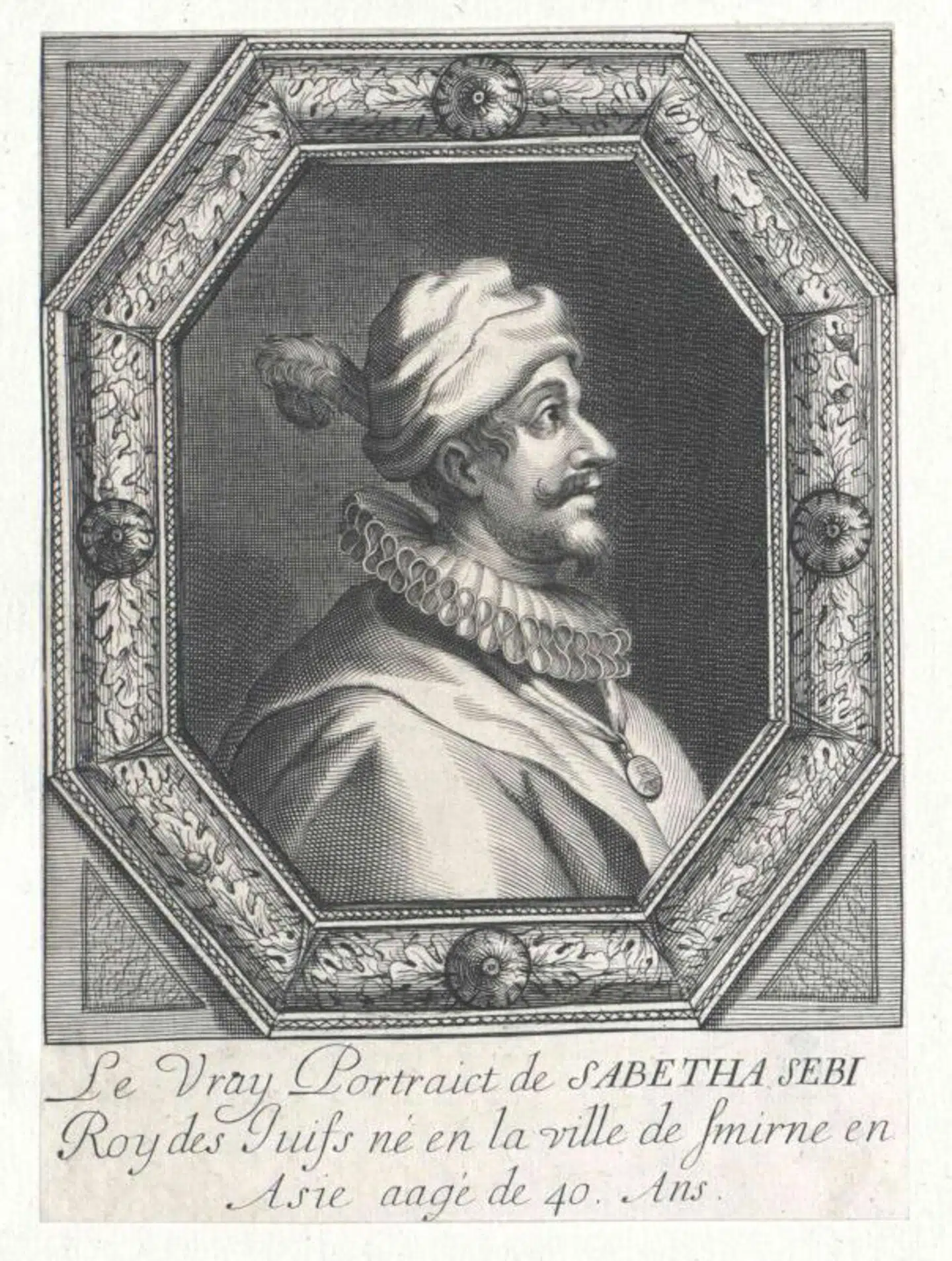 Et 1700-tals stik af Sabbai Zevi, der kaldes jødernes konge i teksten. Foto: Alamy Photoes.