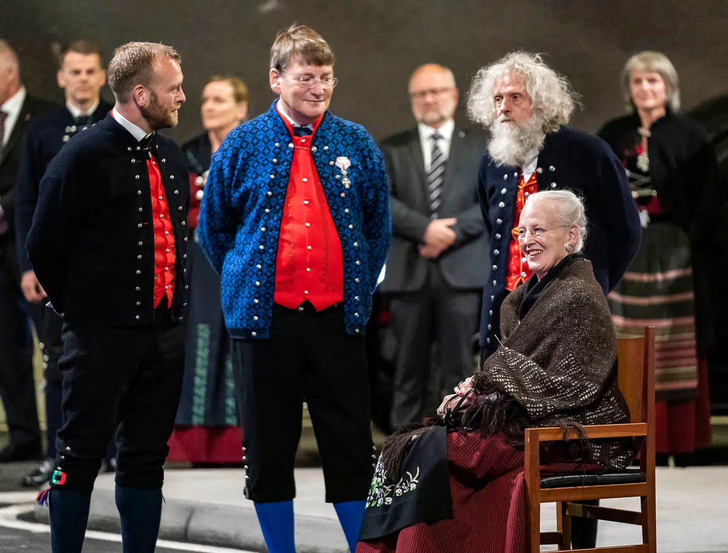 Gensynsglæde: Dronning Margrethe klarede besøget på Færøerne i juli i flot stil.