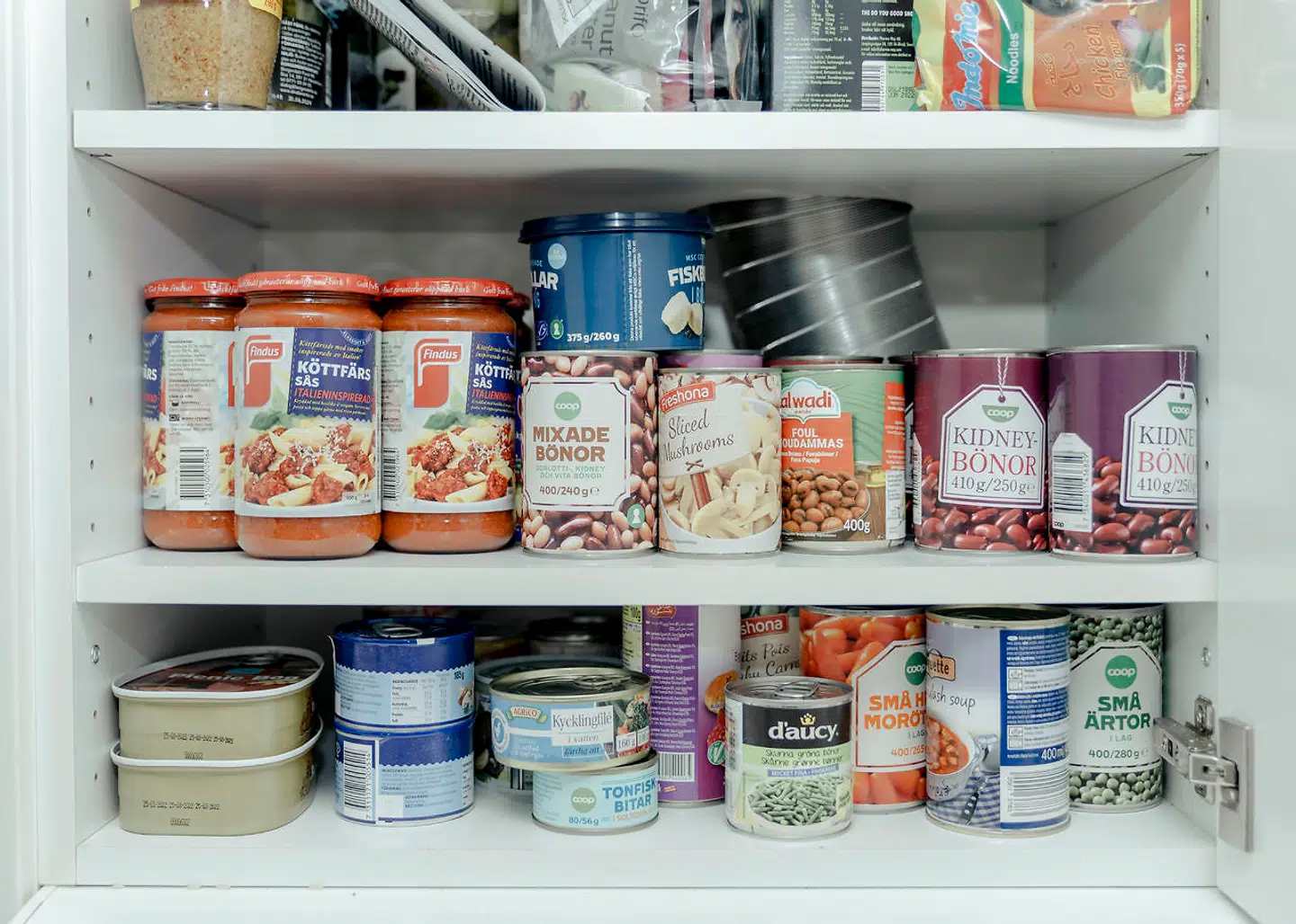 I Sverige anbefaler myndighederne, at alle borgere skal have mad, vand og udstyr til rådighed, så de kan klare sig selv i mindst syv dage. Svenskerne har sågar fået en officiel brochure indeholdende en slags indkøbsseddel ind gennem brevsprækken.