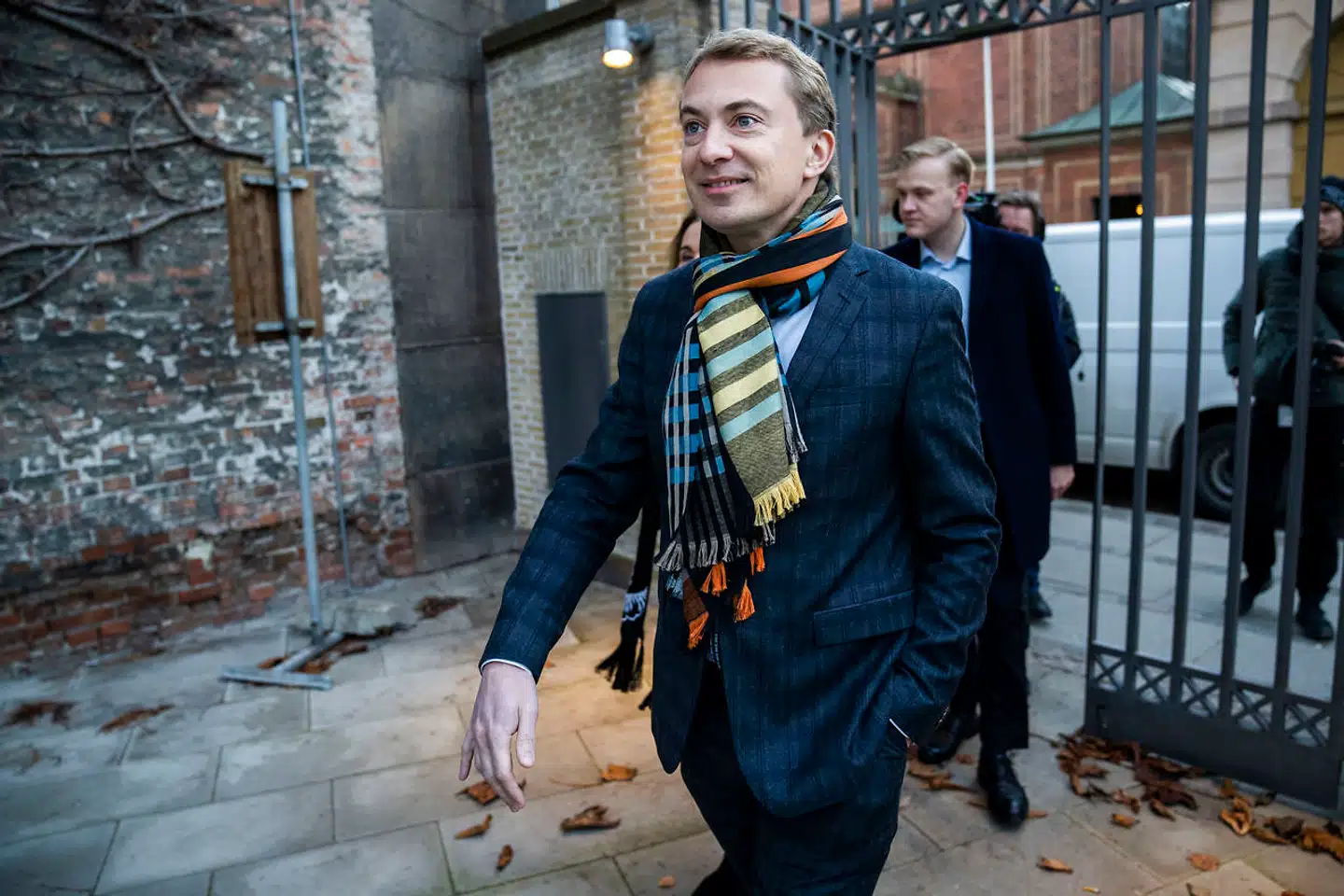 Morten Messerschmidt ankommer til Østre Landsret i København.