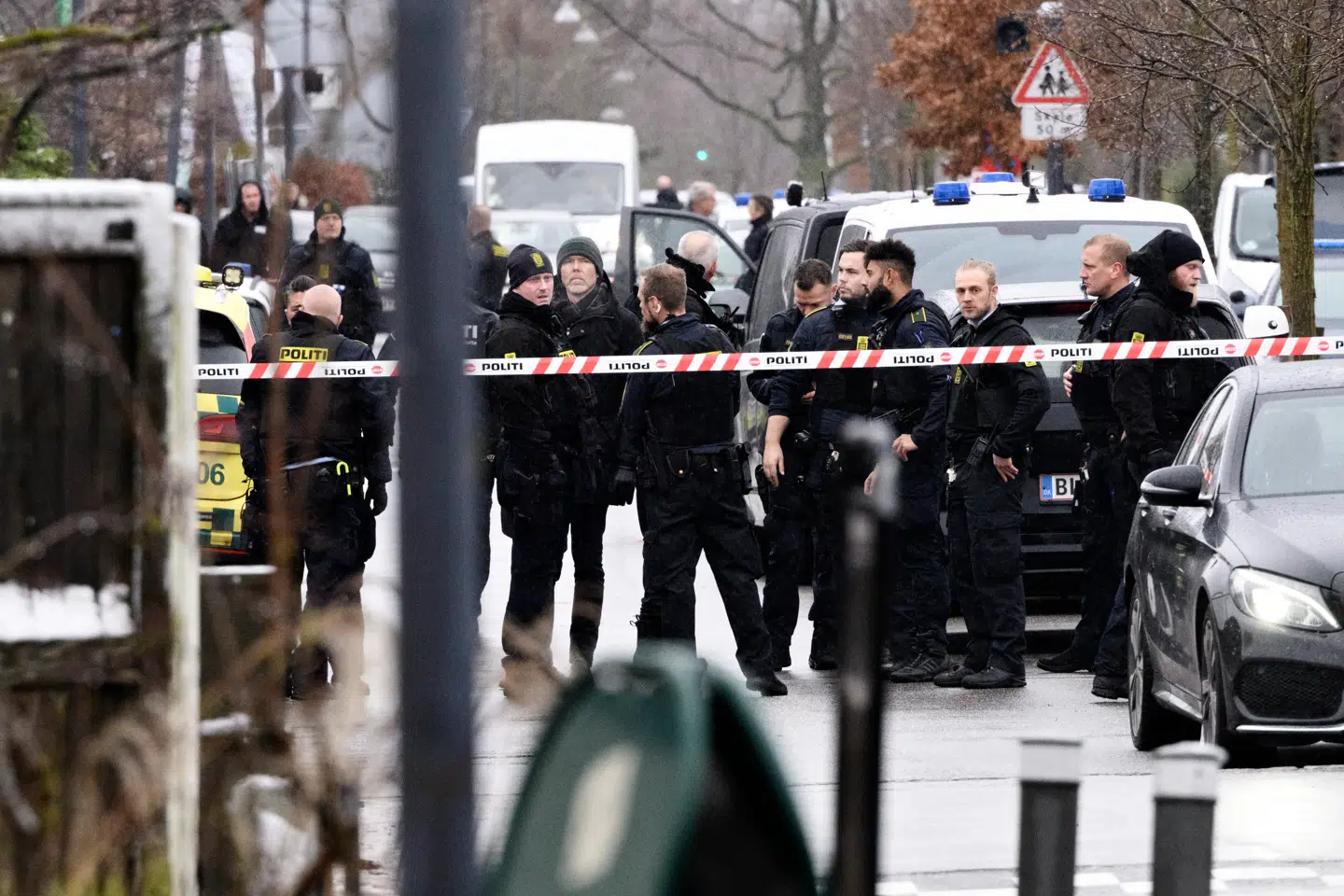Politiindsats omkring Islevbrovej i Rødovre fredag den 3. december 2021.
