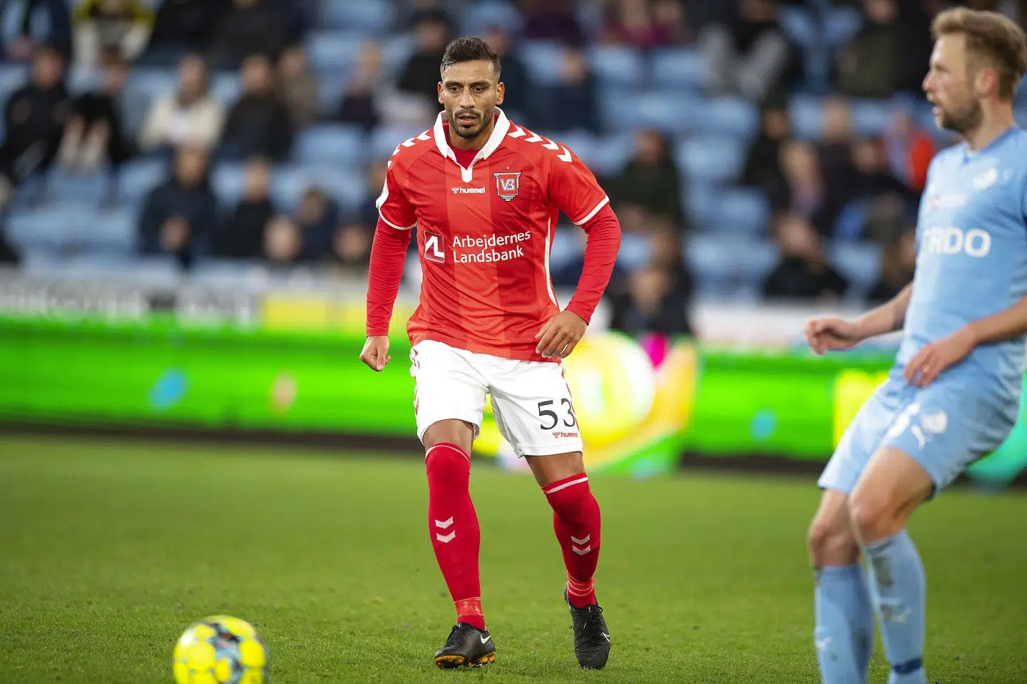 Ali Adnan fik 32 minutter mod Randers FC, men kommer ikke i kamp mere for Vejle Boldklub i denne sæson. Bo Amstrup/Ritzau Scanpix
