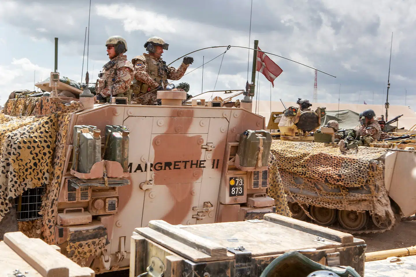 Det danske Bravo-kompagni fra Hold 7 på patrulje nord for Gereshk i panserede mandskabsvogne, før de danske kamptropper forlod Afghnistan i 2014.